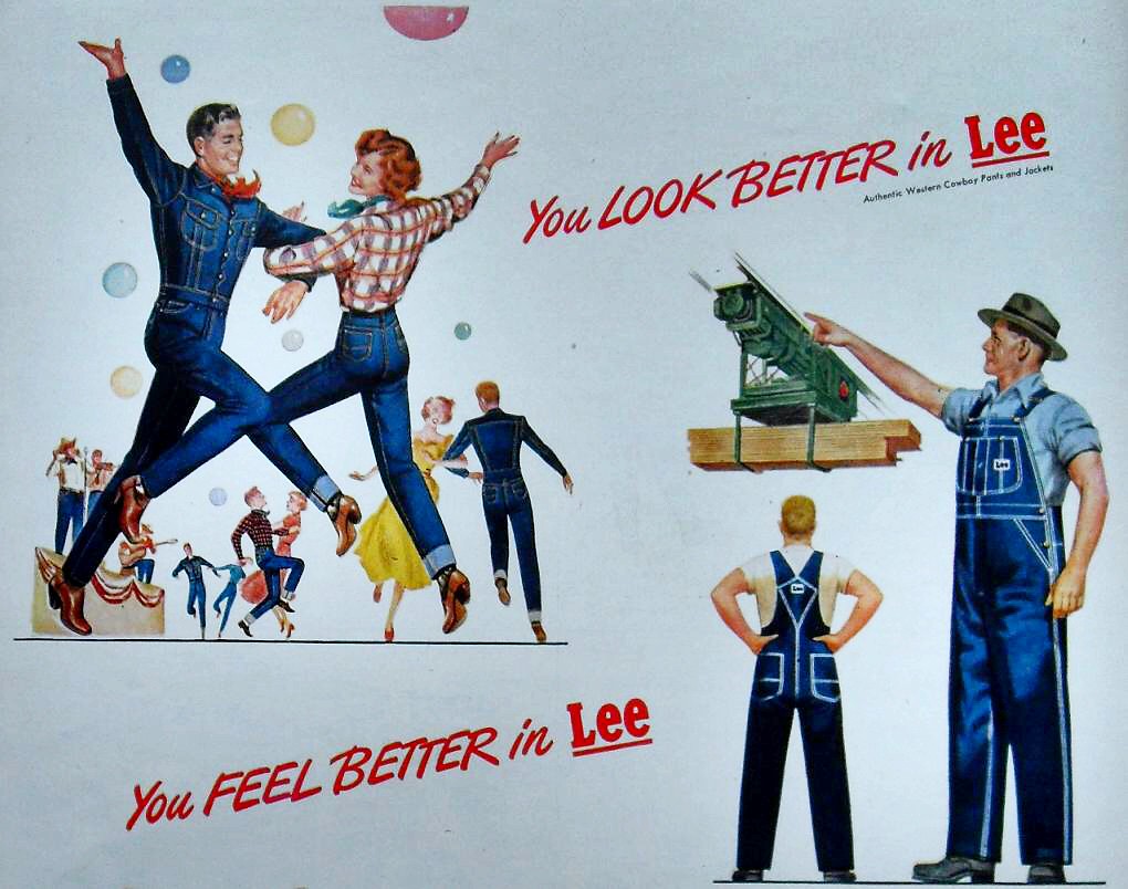 Vintage Lee Blue Jeans ad